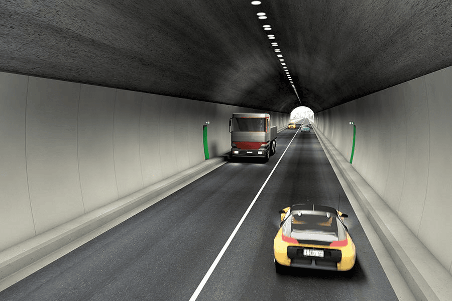 Detailansicht einer Brandschutzverkleidung mit sauberem Anschluss