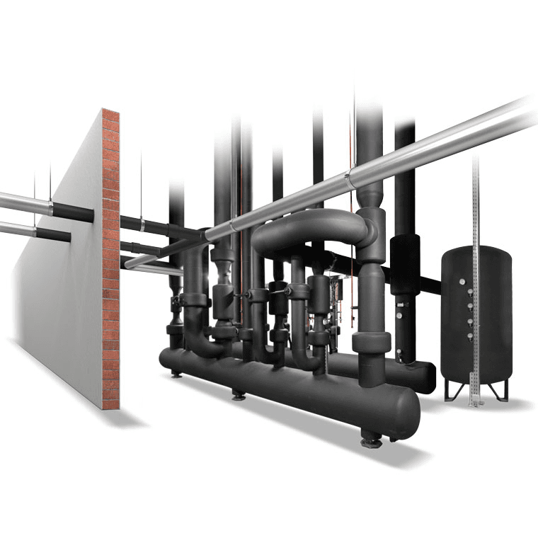 Detailausführung an gedämmter Leitung (Aachen)
